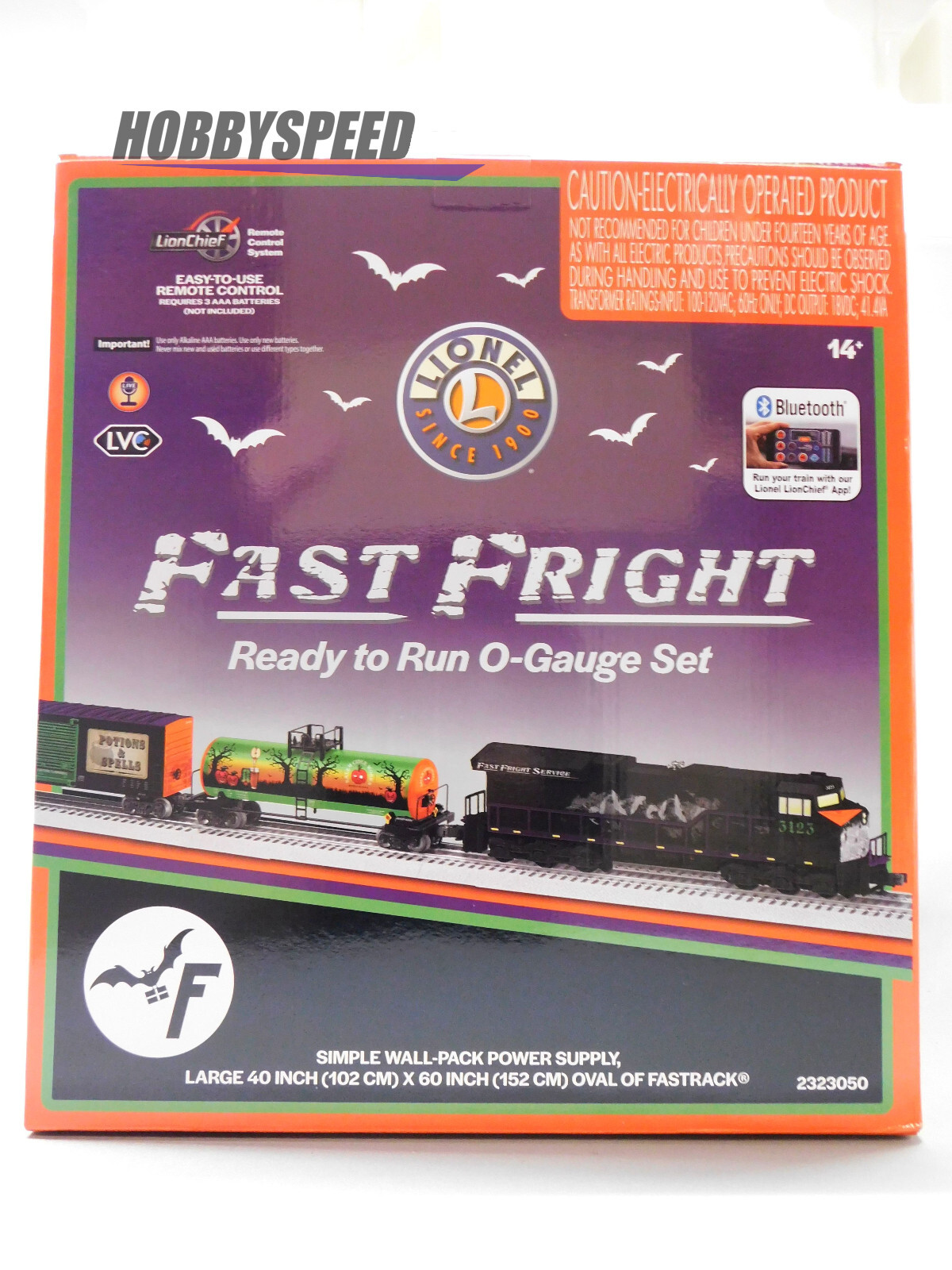LIONEL FAST FRIGHT HALLOWEEN LIONCHIEF 5.0 DIESEL TRAIN SET O
