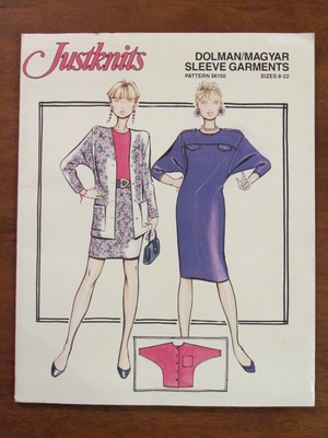 JUSTKNITS PATTERN - 96150 LADIES DRESS JACKET DOLMAN MAGYAR SIZE 8-22 UNCUT 