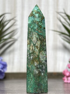 PHOENIX TOWER -Mineral Chrysocolla Malachite Turquoise Crystal Point Copper Ore
