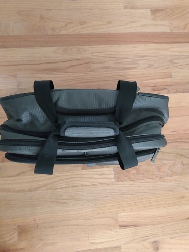 Chaps Rolling Laptop Bag Carry On Luggage - Gray & Black