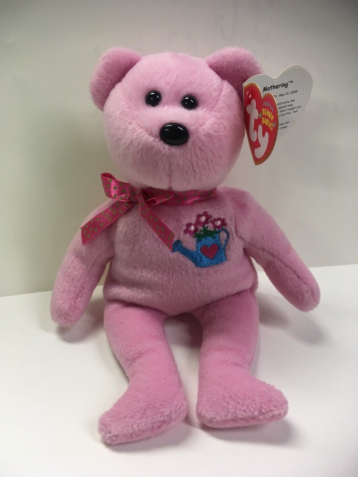 Ty Beanie Baby Mothering Pink Teddy Bear 8