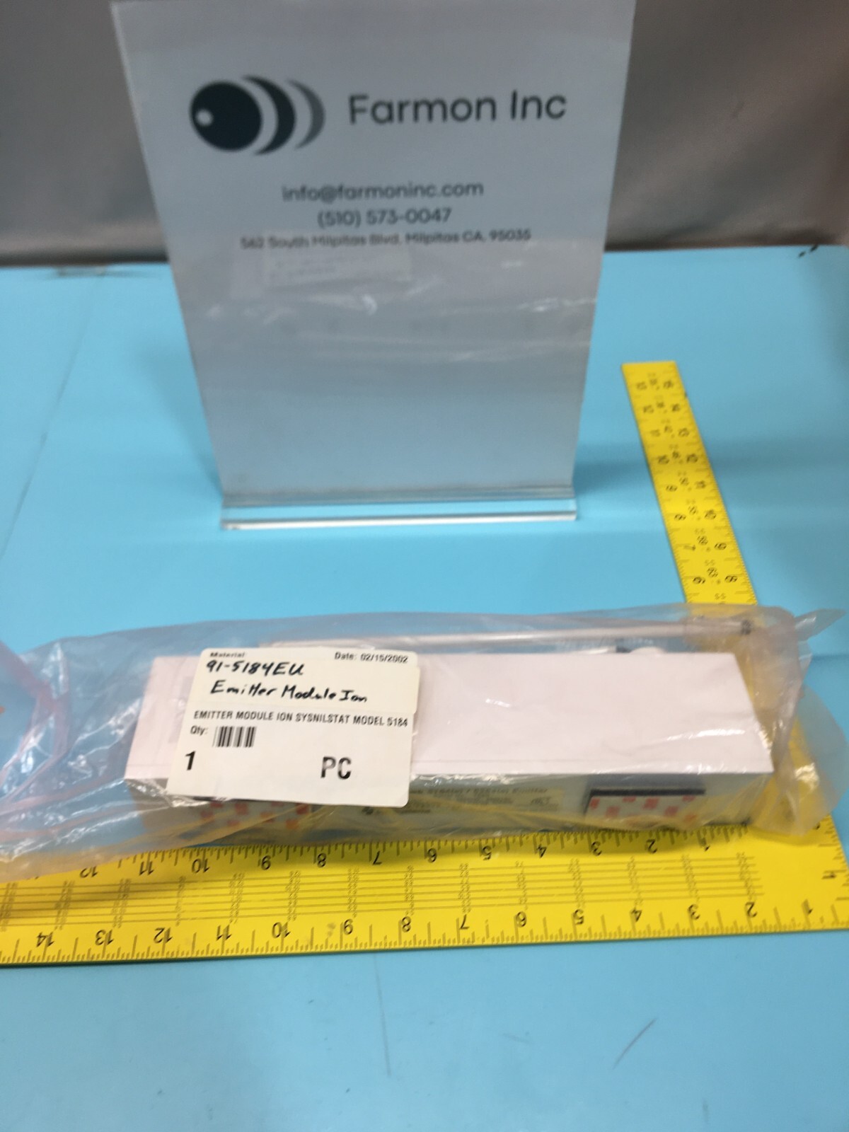 ION SYSTEMS 5184e/5284e EMITTER MODULE, NILSTAT FEEDBACK CONTROL, 188080