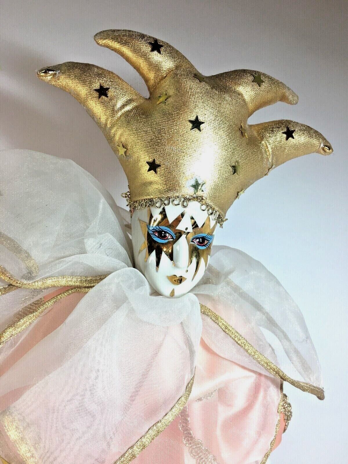 Bone China Porcelain Jester Clown Doll 18 Bone China Porcelain Jester Clown Doll 18