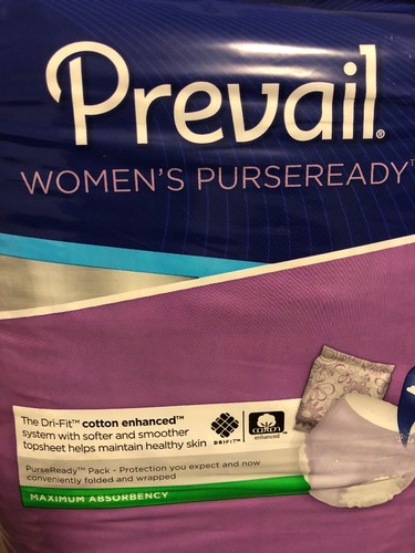 Prevail Adult Underwear PurseReady, LARGE, Pull On, New Unopened Pack of 18