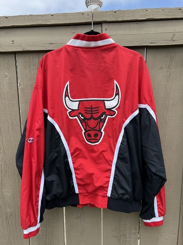 古着 90年代 Champion NBA CHICAGO BULLS Vintage 90s Logo Athletic Chicago Bulls Jacket 1/4 Zip