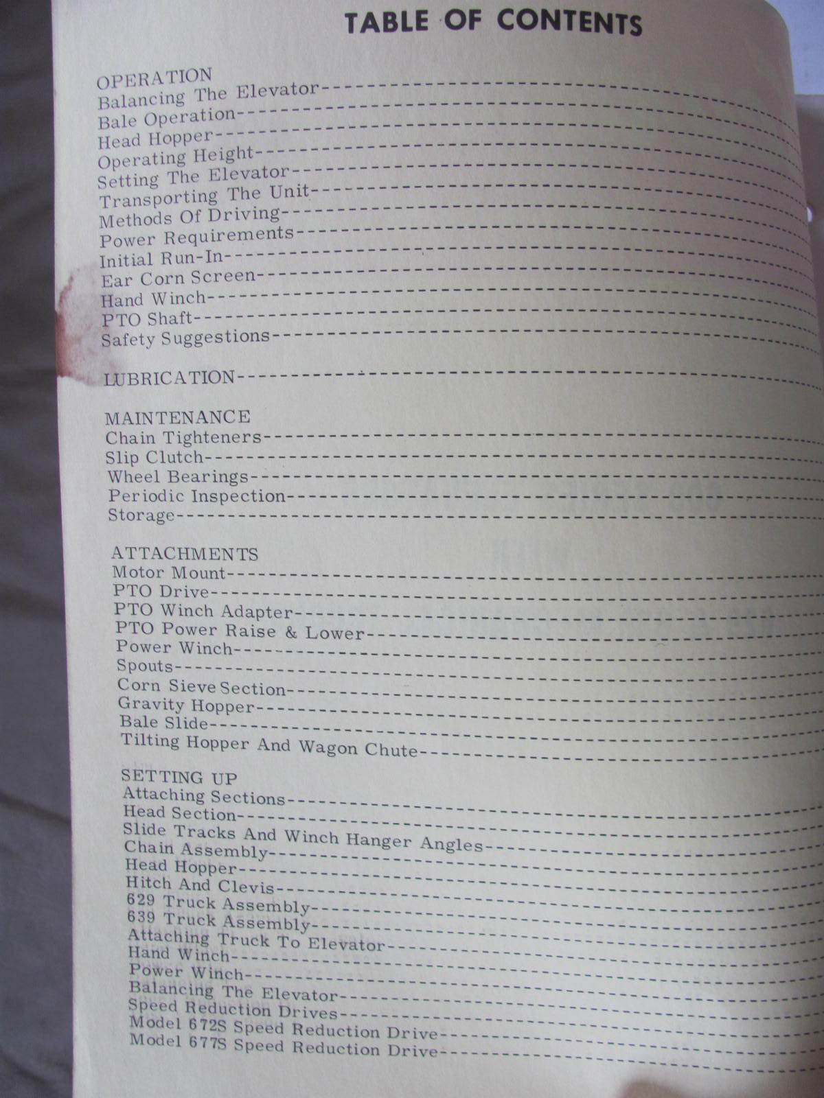 Kewanee 600 Series Elevators with 629 639 Mechanical Trucks  Manual