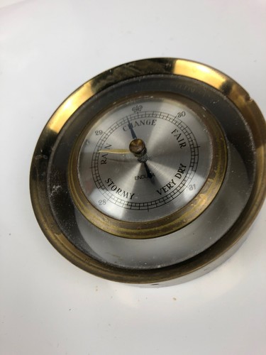 Vintage Endura Brass Barometer Pan Am Germany