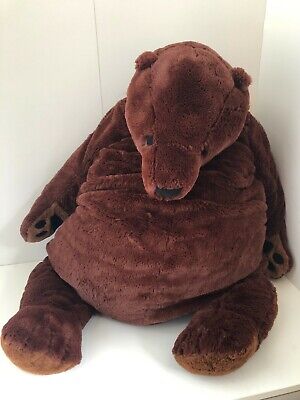 Jumbo Official IKEA Djungelskog Brown Grizzly Bear Plush Soft Stuffed Toy Animal