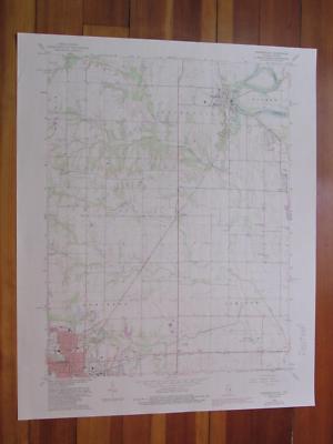Hutsonville Illinois 1987 Original Vintage USGS Topo Map