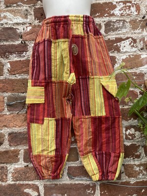 childrens Patchwork harem pants trousers hippie/boho/alternative 3-4 years