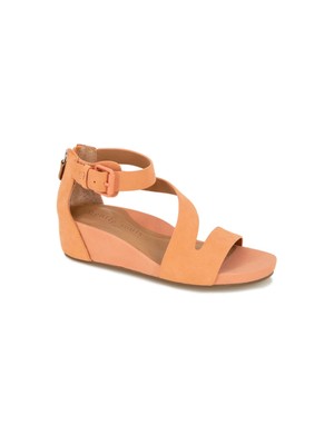 GENTLE SOULS KENNETH COLE Женские оранжевые кожаные босоножки на танкетке Gwen Toe 9.5