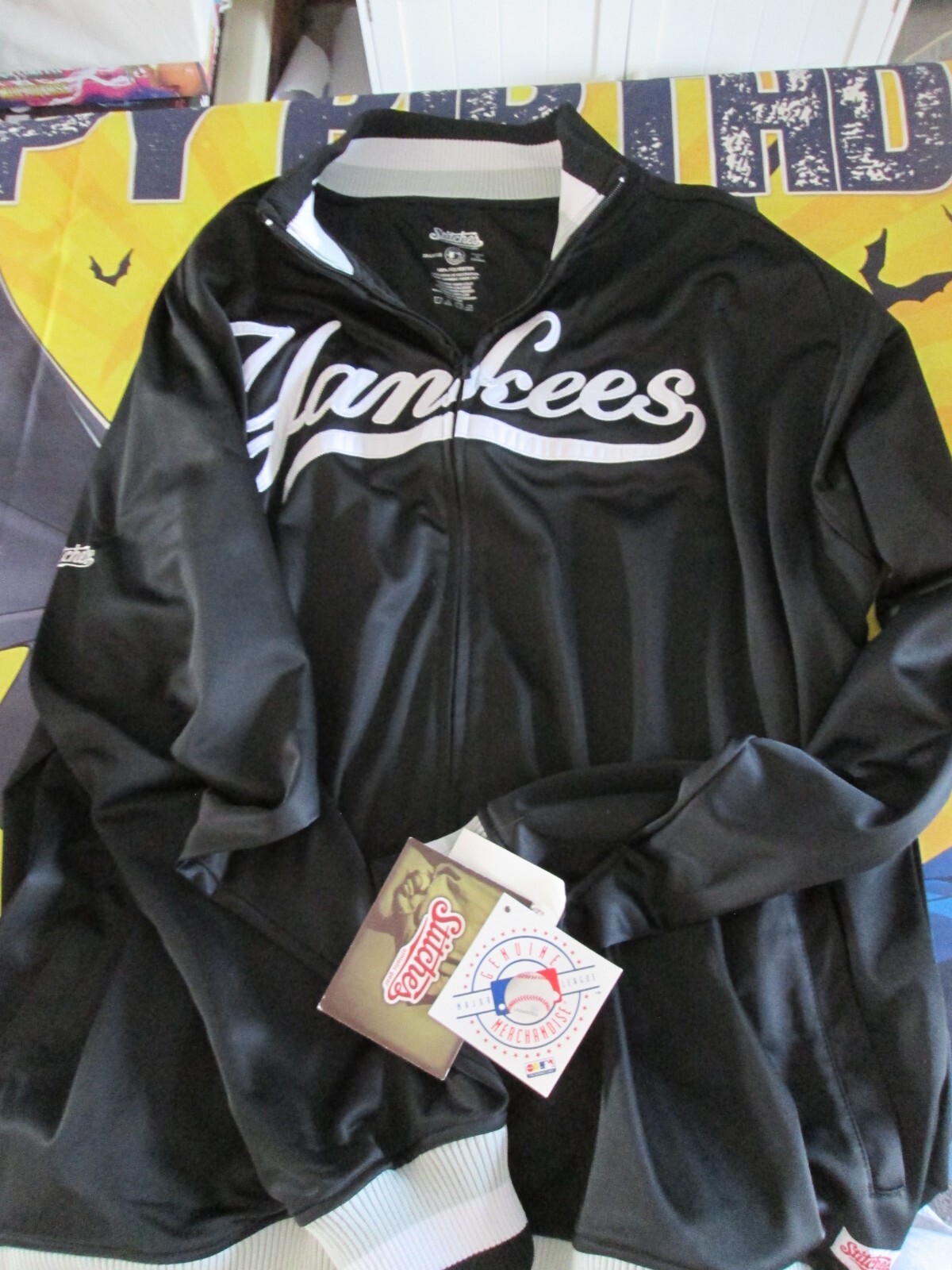 New York Yankees Stitches Jacket 2XL XXL Black Polyester