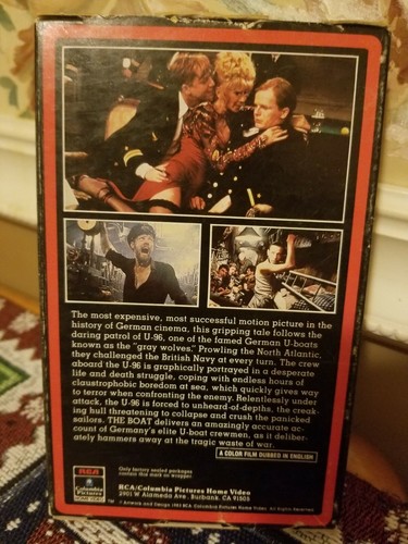 The Boat (Das Boot) 1981 RCA release Subtitled in English  Beta Tape Movie