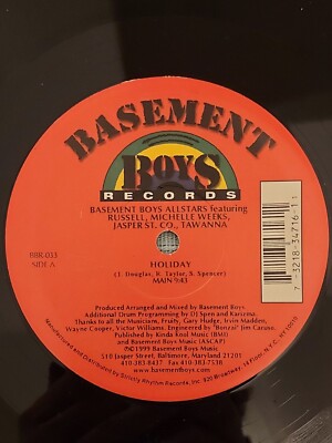 BASEMENT BOYS ALLSTERS Feat...  - Holiday - Strictly Rhythm Records - 1999 LP EX