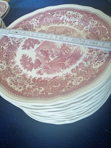 3 Speiseteller Teller 25 cm Burgenland Villeroy & Boch rot