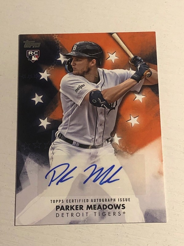 Topps - 50枚限定 Topps Parker Meadows 直筆サインカード RC 2024 Topps Series 1 Baseball Stars Auto Parker Meadows