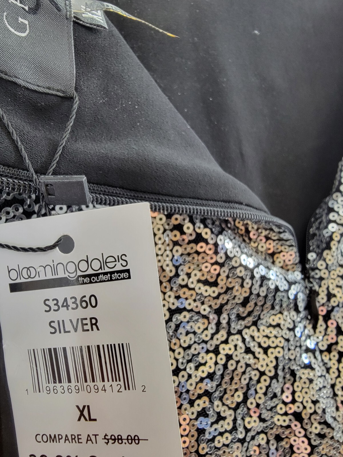 Gracia Sequined Mini Skirt Women's XL Silver Embellished Back Zipped Closure - Picture 15 of 15