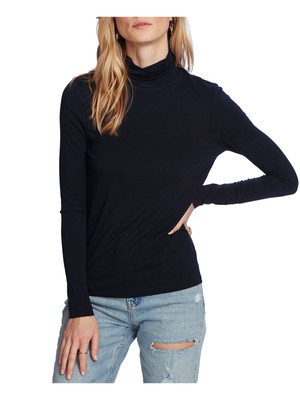 

RILEY-RAE Женский черный эластичный приталенный топ с высоким воротником и длинными рукавами