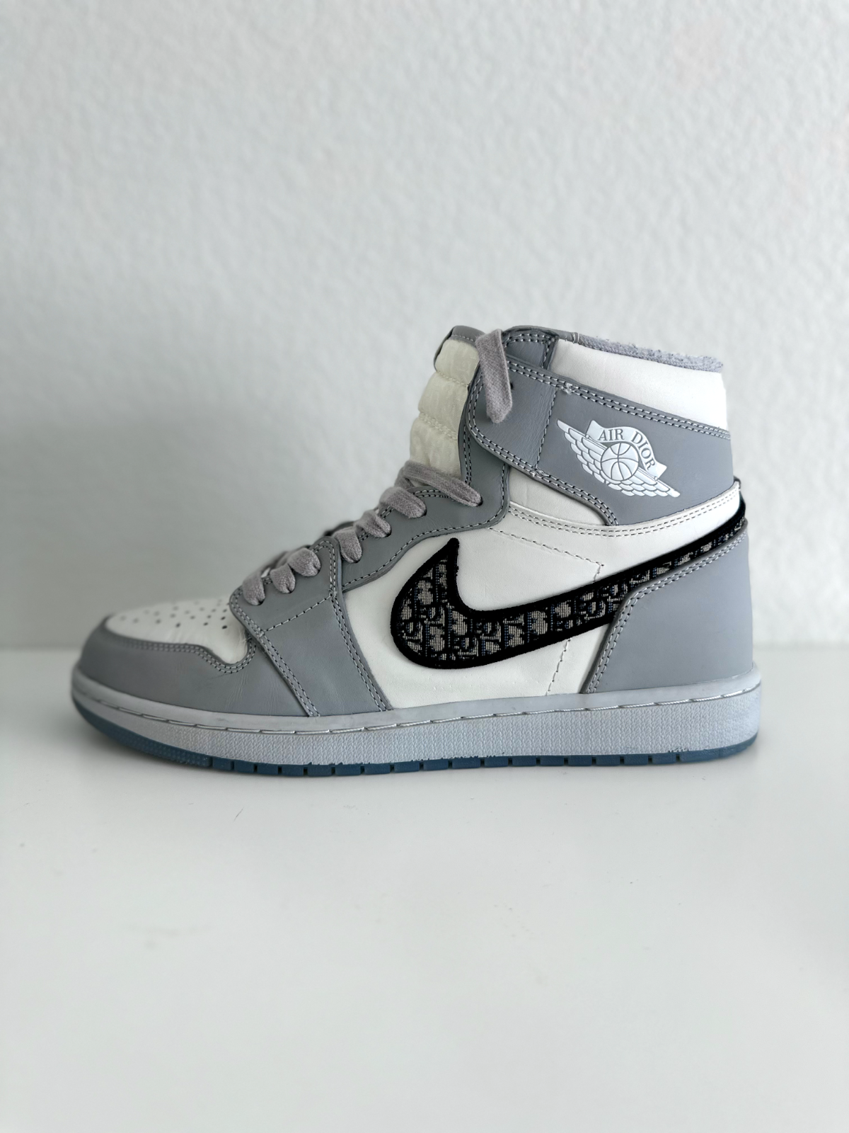 Jordan 1 x Christian Dior High Gray. Size US 12. StockX USD Jordan 1 x Christian Dior High Gray. Size US 12. StockX USD