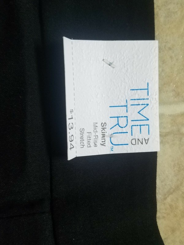time and tru skinny mid rise fitted stretch