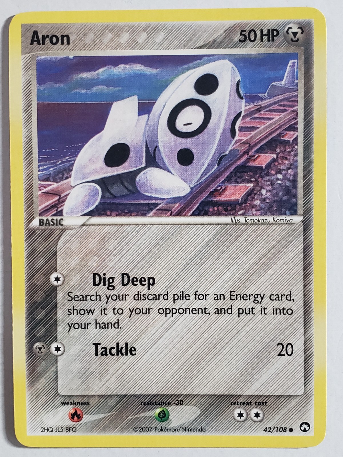 Mioka‧˚₊*̥ Aron 42/108 VLP - EX Power Keepers Pokemon Card - Tomokazu Komiya