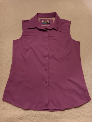 Magellan Shirt Women's Mag Wick Sleeveless Button-Up Fishing Vented Small