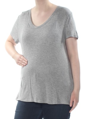 

RACHEL ROY Женский серый топ верескового цвета с короткими рукавами и круглым вырезом