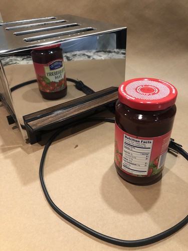 VINTAGE GENERAL ELECTRIC TOASTER 4 SLICE WOOD GRAIN WORKS GREAT