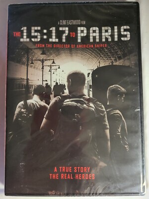 The 15:17 to Paris (DVD,2018,Widescreen) Clint Eastwood,BRAND NEW! USA!