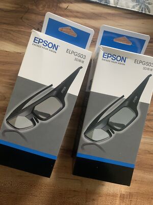 New Genuine ELPGS03 RF 3D Glasses For Epson Projector With
