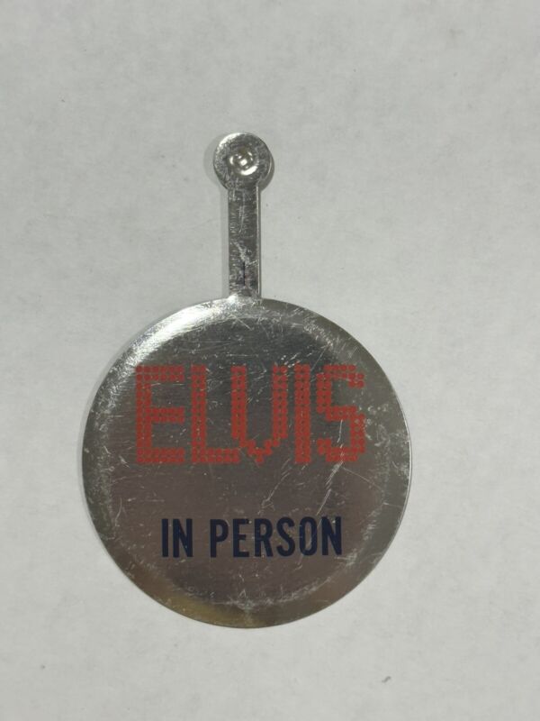 Elvis Presley Concert Tab Pin Silver ELVIS In Person