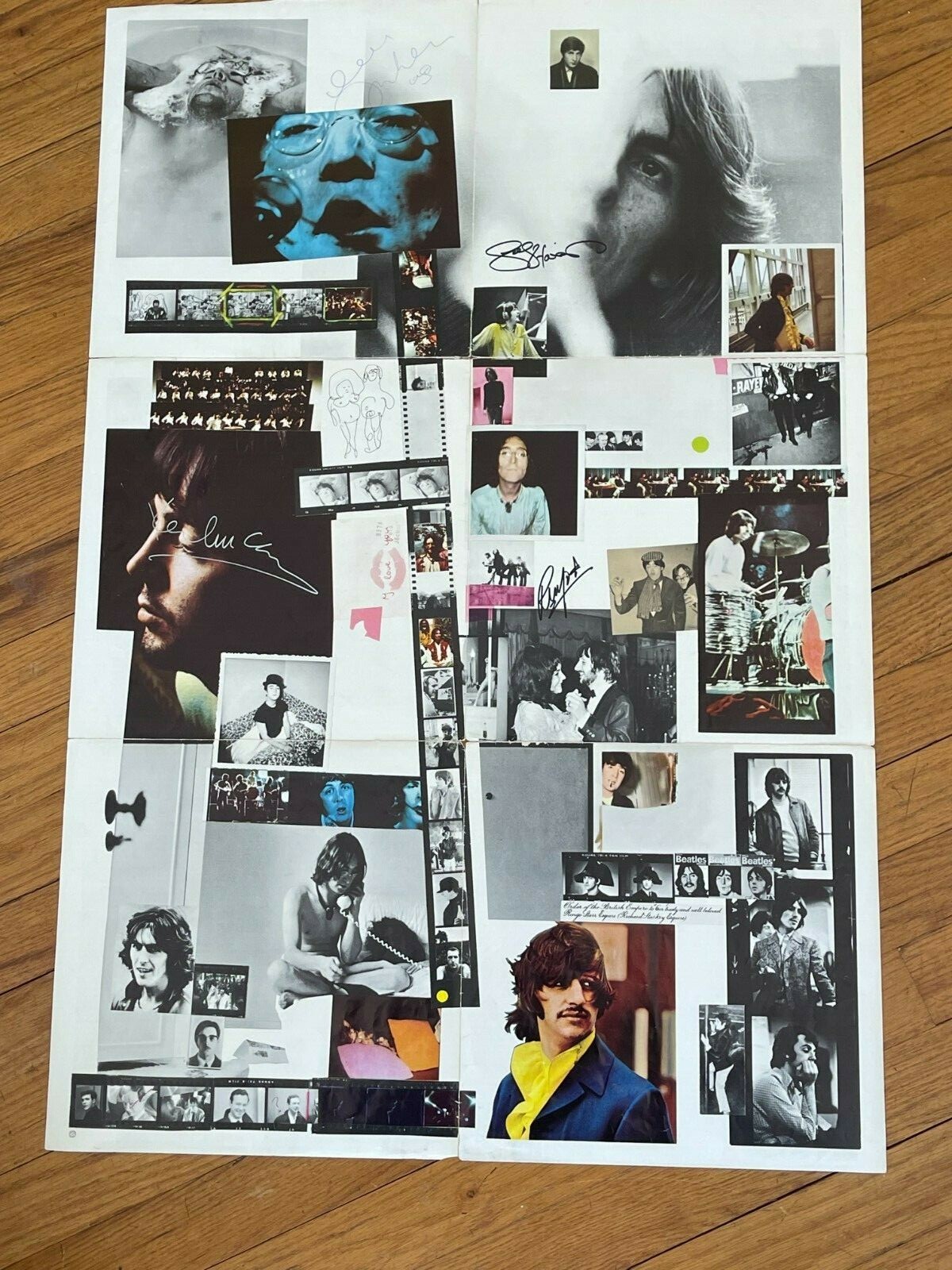 Beatles Poster ❶  超特大102cm×72cm Vintage 1965 the Beatles at Shea Stadium NYC Concert Poster
