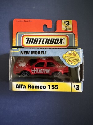 1997 Matchbox Red Alfa Romeo #3 of 75 New Look! New In Box