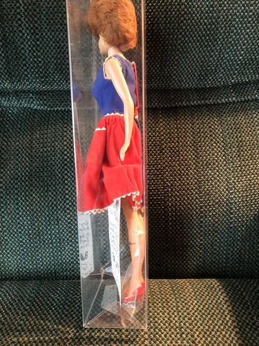 1964 Bubble Cut Red Titian Barbie Buttery Yellow Lips In Fancy Free Japan Heels