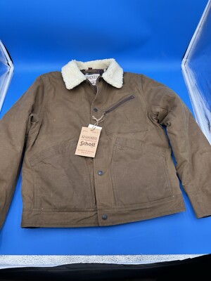 BRAND NEW W/ TAGS Schott NYC Rancher Western Waxed Cotton Jacket  Mens Small