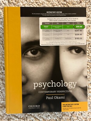 Psychology : Contemporary Perspectives by Paul Okami (2013, Hardcover)
