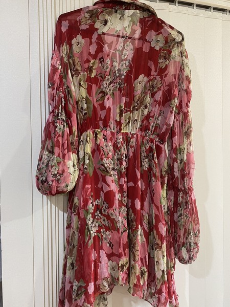 mlm este silk shirt dress