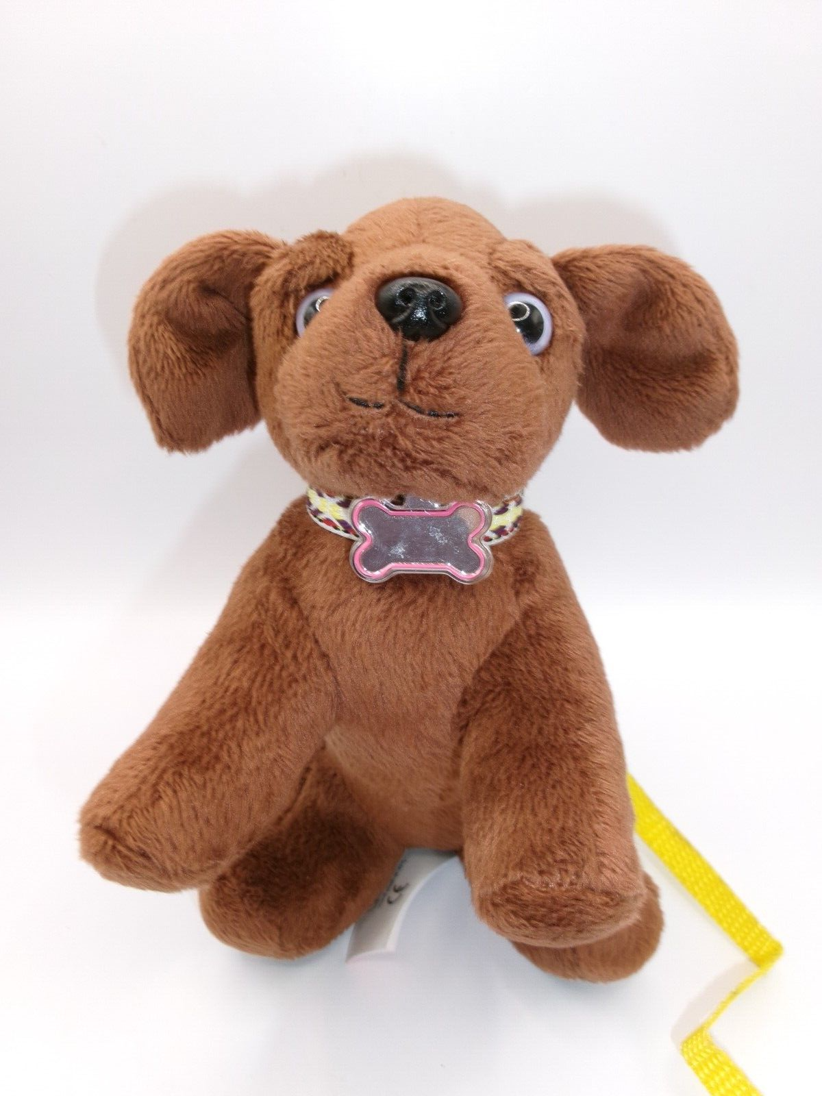 Our Generation Puppy Dog on Leash Chocolate Lab? Yellow Leash Collar w/ Bone Tag