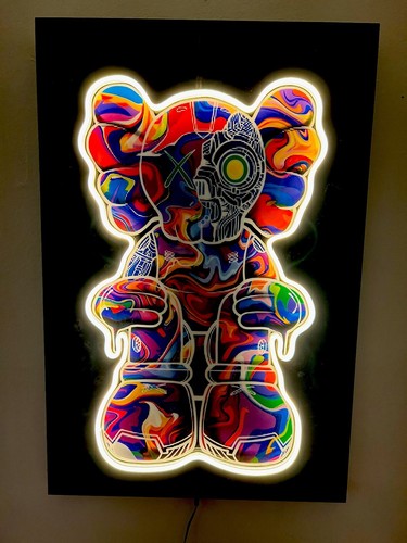 KAWSアート Resin Epoxy Wall Art. ( Kaws Multicolor ) “20x30” | eBay