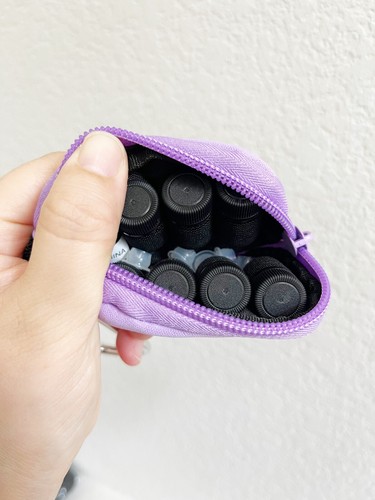 New DOTERRA Essential Oil Black Keychain Pouch Case 8 Amber Vials&nbsp;Discontinued