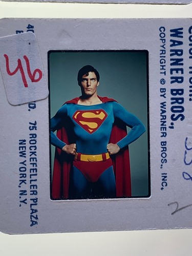 4 Superman Movie 35mm Photo Slides Press Promo Warner Bros Vintage Lot #1