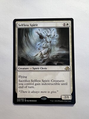 Selfless Spirit - MTG Eldritch Moon - NM Rare Creature Spirit Cleric