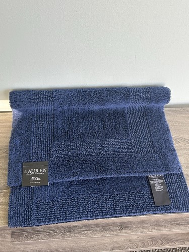 RALPH LAUREN ラグマット Ralph Lauren Bath Rug Mat 17 x 24 Cotton Light Gray