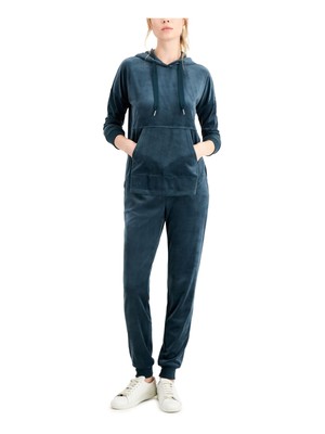 Пижамные брюки ALFANI Intimates бирюзового цвета с карманами и манжетами XL