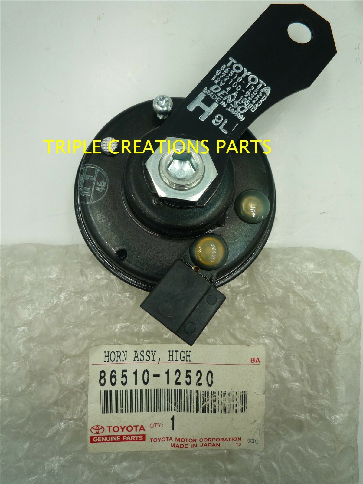 8651012520 GENUINE Toyota HORN ASSY, HIGH PITCHED 86510