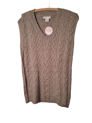 Sincerely Jules Size XS Womens Sweater Vest Cable Knit V Neck NWT