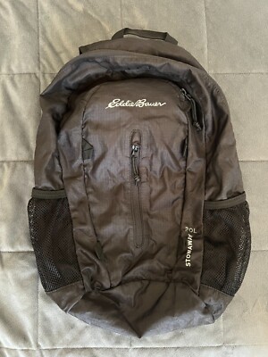Eddie Bauer Traveler 20L Stowaway Backpack Lite Weight Hiking Commuter Black
