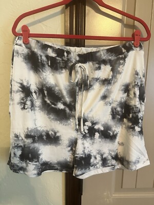 Sweet Lively By Jen Plus Size 2X Shorts Black Tie-Dye