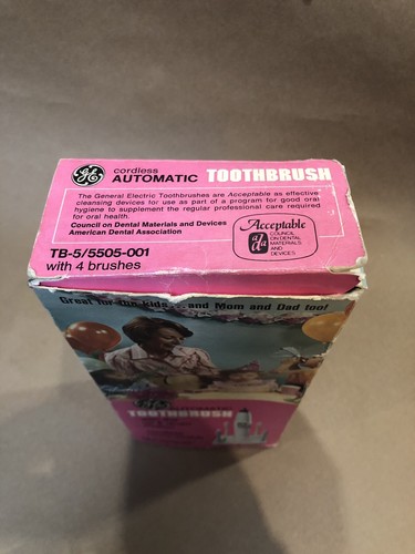 NEW Vintage GE General Electric Automatic Toothbrush Original Packing & Box NOS