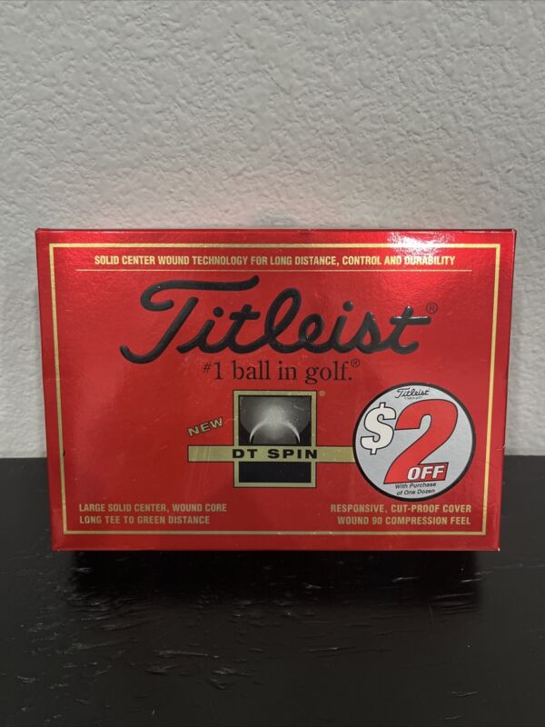 Titleist DT Spin Golf Balls - Box of 12 Count - Brand New NOS Made in USA